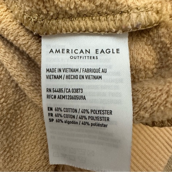 American Eagle Outfitters Tan Cropped Sweatshirt size M - Picture 4 of 5